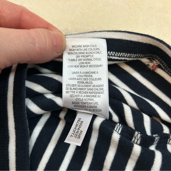 Tommy Hilfiger | 100% Cotton Boat Neck Striped Blue & White Shirt Size XL - Picture 11 of 11